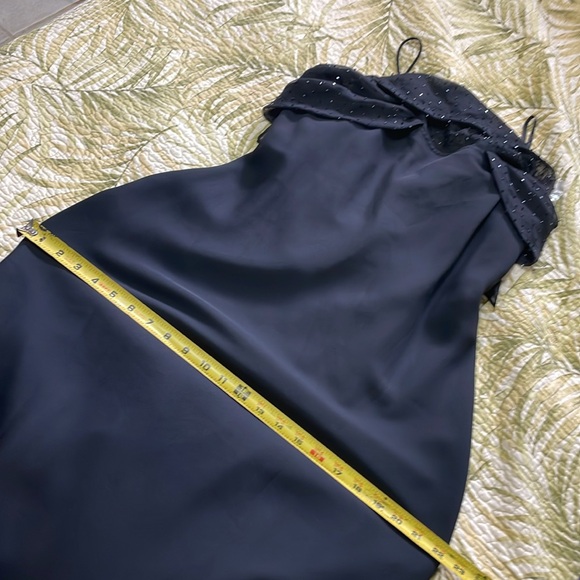 vintage Chelsea, Knights, Elegant Black slip, dress Evening Gown - Picture 9 of 10